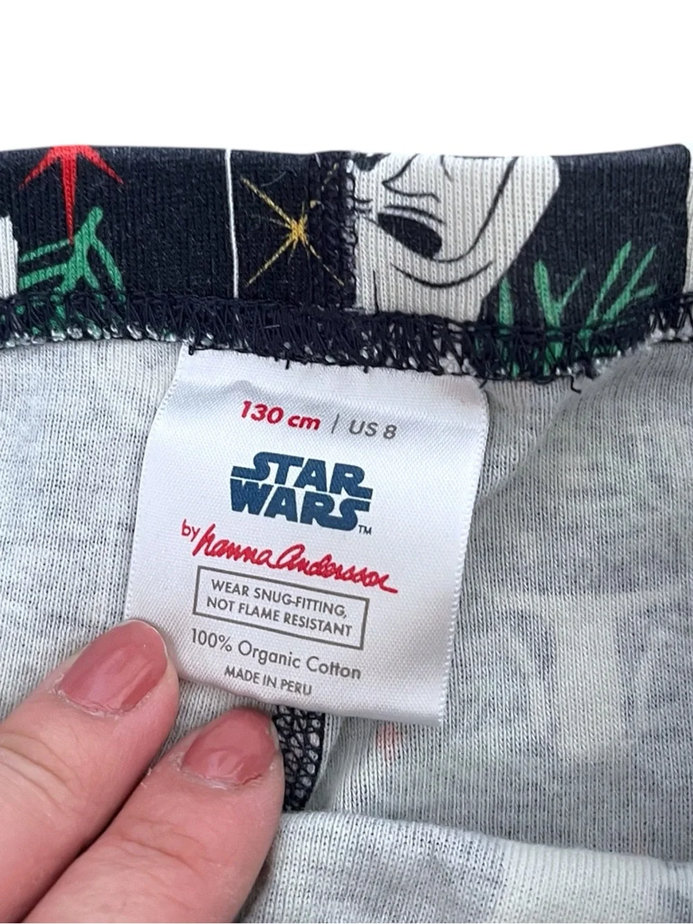 Hanna Andersson x Star Wars Organic Cotton Long Sleeve Holiday Pajama SET size 8
